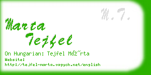 marta tejfel business card